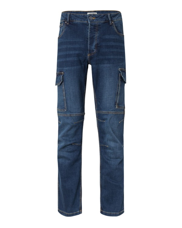 Pantalón multibolsillos tejano stretch