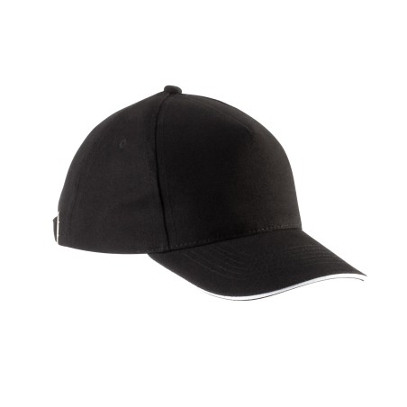 Kids\\\' cap with contrasting sandwich peak - 5 panels