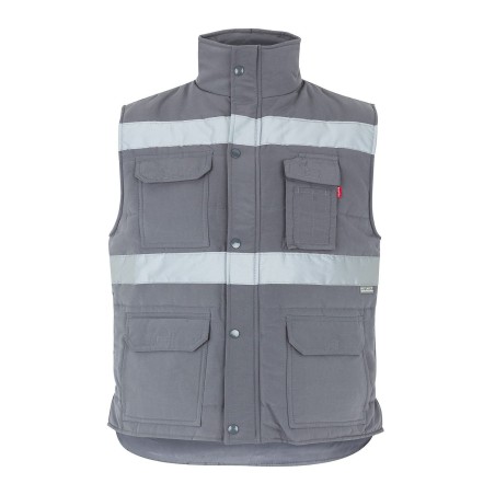 CHALECO CINTAS REFLECTANTES ACOLCHADO MULTIBOLSILLOS