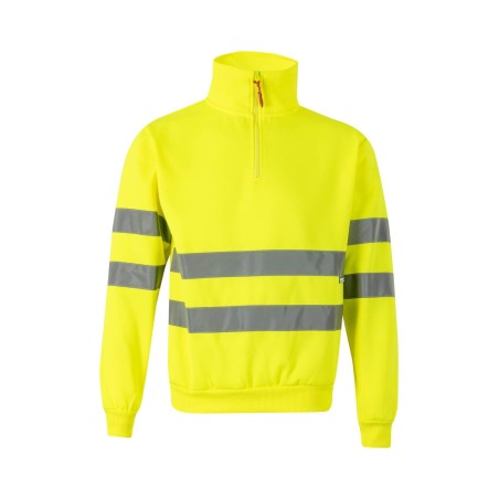 Sudadera alta visibilidad media cremallera
