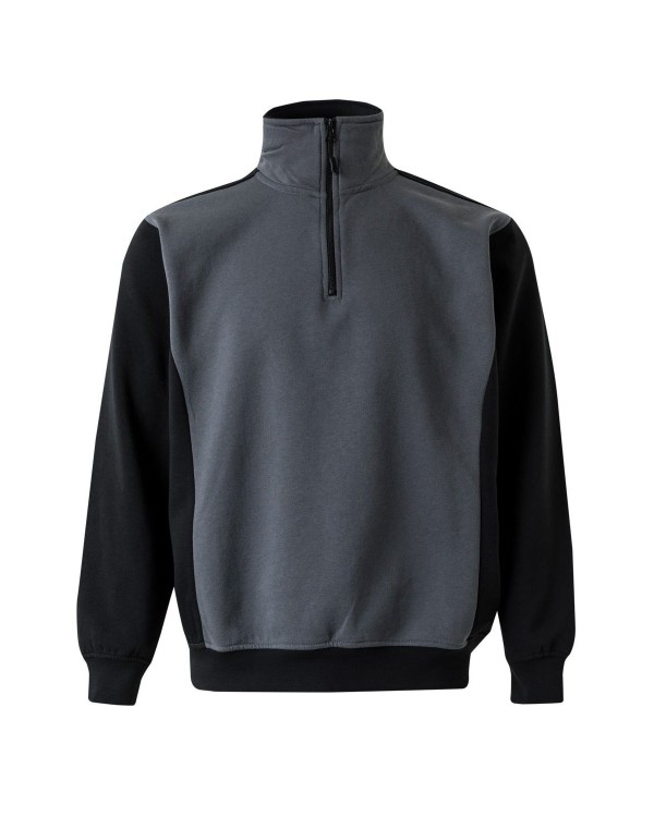SUDADERA MEDIA CREMALLERA BICOLOR CONSTRASTES