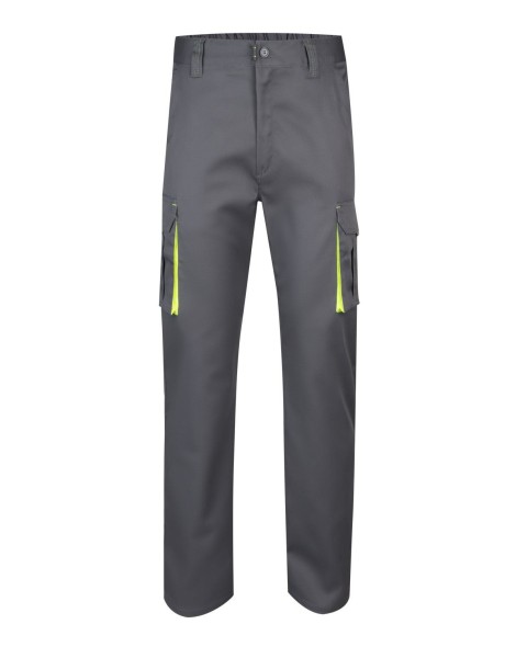 PANTALÓN DE TRABAJO MULTIBOLSILLOS BICOLOR STRETCH ELÁSTICO