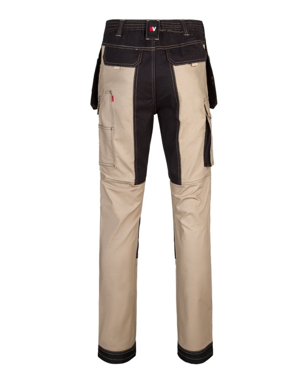 Pantalón canvas bicolor bolsillos externos 2