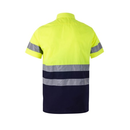 Camisa alta visibilidad bicolor manga corta