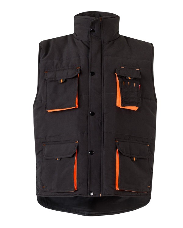 CHALECO DE TRABAJO BICOLOR CON CONTRASTES