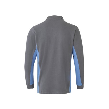 POLO DE TRABAJO MANGA LARGA COMBINADO CON CONTRASTES