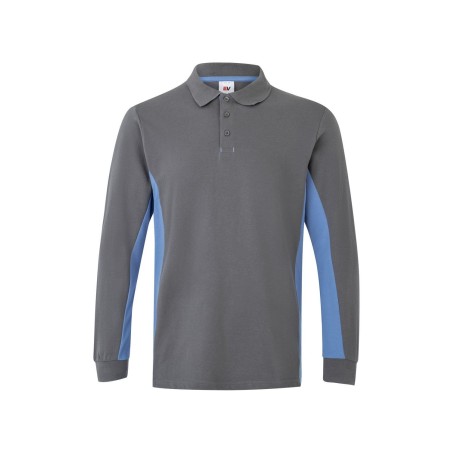 POLO DE TRABAJO MANGA LARGA COMBINADO CON CONTRASTES