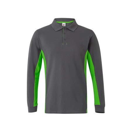 POLO DE TRABAJO MANGA LARGA COMBINADO CON CONTRASTES