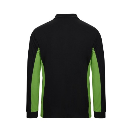 POLO DE TRABAJO MANGA LARGA COMBINADO CON CONTRASTES