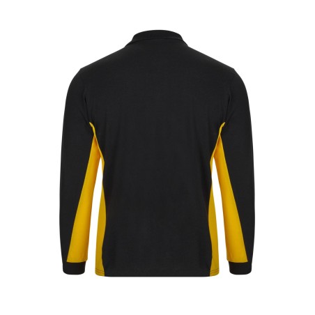 POLO DE TRABAJO MANGA LARGA COMBINADO CON CONTRASTES