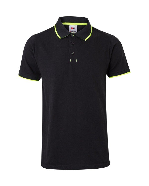 POLO BICOLOR CON VIVOS MANGA CORTA