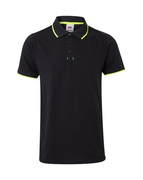 POLO BICOLOR CON VIVOS MANGA CORTA