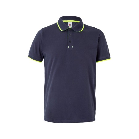 POLO BICOLOR CON VIVOS MANGA CORTA