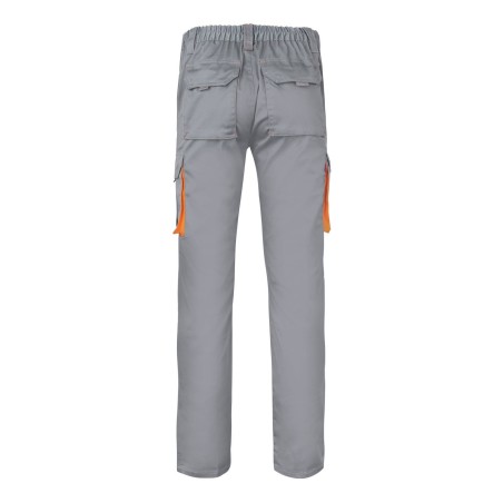 Pantalón multibolsillos bicolor elástico