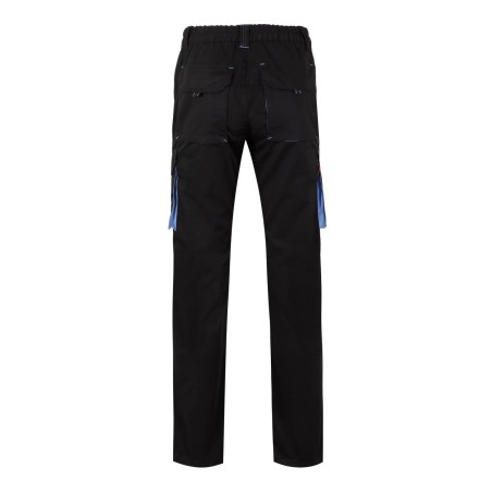 Pantalón multibolsillos bicolor elástico