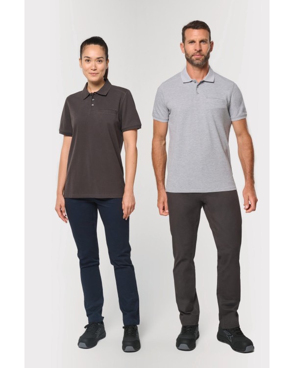 Polo ecorresponsable con bolsillo en el pecho unisex