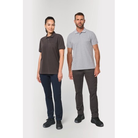 Polo ecorresponsable con bolsillo en el pecho unisex