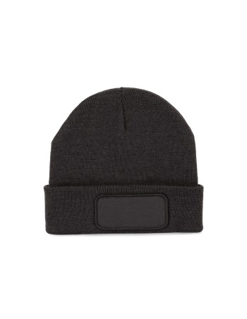 Recycled beanie with patch 2