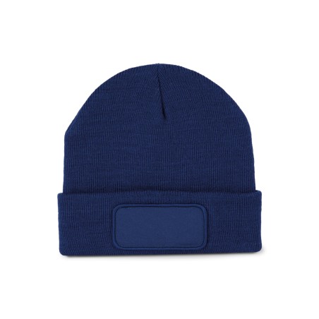 Recycled beanie with patch