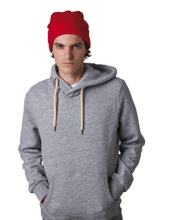 Recycled beanie with knitted turn-up