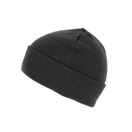 Recycled beanie with knitted turn-up