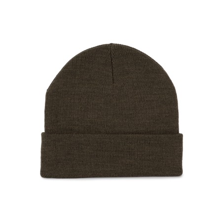 Recycled beanie with knitted turn-up