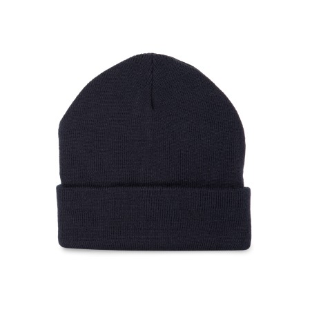 Recycled beanie with knitted turn-up