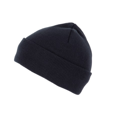 Recycled beanie with knitted turn-up