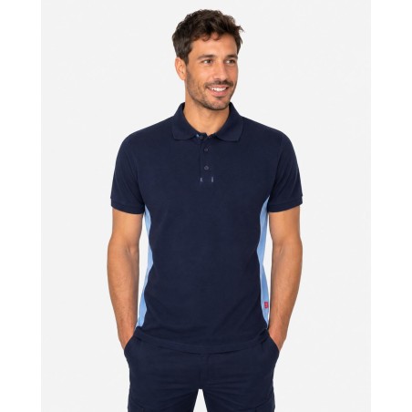 POLO DE TRABAJO COMBINADO CON CONTRASTES