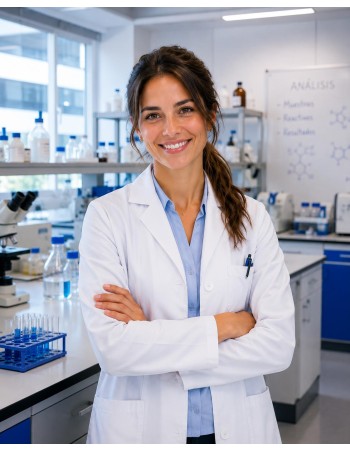 BATA DE LABORATORIO BLANCA UNISEX PARA PRÁCTICAS