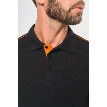 Men\\\'s short-sleeved contrasting Day To Day polo shirt