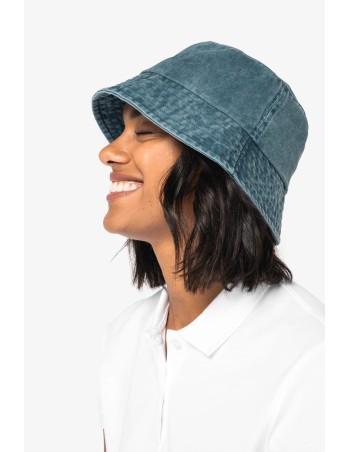 Eco-friendly unisex washed effect bucket hat