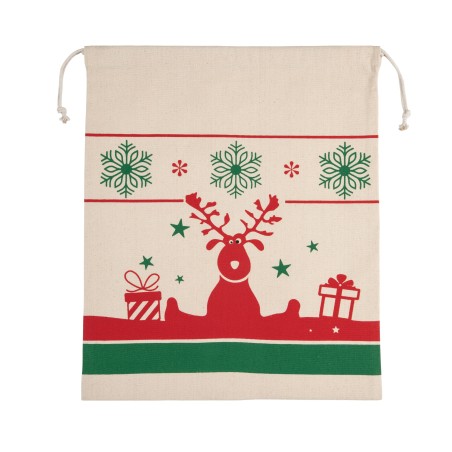 Drawstring bag with Christmas patterns
